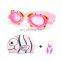 Swimming Goggles Waterproof Caps Hat Set Kids Crab Cartoon Anti Fog Swim Eyewear Professional Swimming Glasses