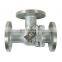 DKV Stainless Steel Manuel High Platform Flange Three Way Ball Valve