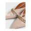 Ladies low heels latest footwear design pointed toe with chain strap stunning style sandals shoes