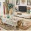 Canada Wooden TV stands Luxury Marble Table Set Solid Wood Carving Multi-Size Optional