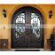 Luxury front iron grill door design wrought iron double door