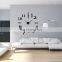 modern design 3d diy mirror frameless wall sticker clock decor
