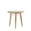 Round Solid Rubber Wood Table Small Side Table Dining Coffee Poker Table for Living Room