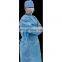 Disposable Laminated Gowns Blue Surgical Gown AAMI LEVEL 2