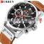 CURREN 8291 Men Quartz Movement Wristwatches Fashion&Casual Leather Band Alloy Case Auto Date man luxury watch