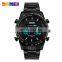 SKMEI 1131 Men Quartz Digital LED Wristwatches Stainless Steel Strap Dual Display Army Military Waterproof Sport Watch