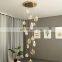 Gold And Bubble Hanging LED Long Indoor Lighting Pendant Chandelier LED Light