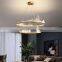 Postmodern LED Pendant Light Snow Mountain Ceiling Lights Golden Simple New Master Bedroom Aluminum Decor Led Chandelier