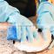 Orange PVC Latex Kitchen Household Spray Flock Lined Fishscale Grip Long Cuff Gloves Manufacturer