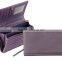 elegant purple color soft calf leather lady wallet clutch wallet checkbook wallet