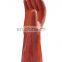 Long Cuff Heavy Duty Cotton Lining Orange PVC Rubber Fully Coated Liquid Chemical Resistant Work Gloves
