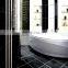 Black quartz stone  floor tile