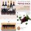 Wall Mounted Wine Rack - Bottle & Glass Holder - Cork Storage - Store Red, White, Champagne - Comes with 6 Cork Wine Charms