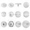 Plastic snap rivets button for face shield