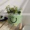 Cute Smiley Small Cotton Woven Basket Hand Woven Rope Cosmetics Basket