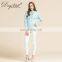 Women's Preppy Style Cable Knit Ruffled Collar Sweater 100% Cashmere Solid Pattern Winter Essential ODM Supply