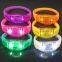 Christmas LED Flashing Wristband Custom LOGO Glow in Dark Sound Sensor LED Silicone Bracelet