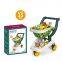 Supermarket Play Set with Plastic Shopping Trolley Cart