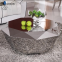 Stainless Steel Geometric Table - Polished Gold Ball Base, Smooth Top, Luxurious Interior (Modern Art Center)