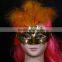 2015 face Masks masquerade electroplated feathers Carnival Mask