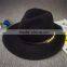 Link Chain Ribbon Decorated Wide Brim Jaz Vintage Wool Felt Man Fedora Hat                        
                                                Quality Choice