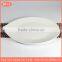 wholesale ceramic white dinner plate strengthen porcelain water drop shape pendant heated plate or pizza plate