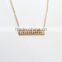 stunning Gold Bar Necklace.Personalized Monogram Bar Necklace
