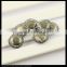LFD-0091B Wholesal Hematite Gemstone Connector Beads, with Crystal Rhinestone Paved Beads, Spacer Loose Beads For Jewelry Making