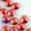 Lead free Frosted , Matte Red round pearls, Hot fix aluminum half round pearls for shoes