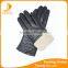 Real leather black tight modern stylish women gloves