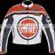 Custom made Leather motorbike Jackets/motorcycle leather racing jackets/white bull.co