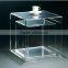 Clear Acrylic Rectangular Table with drawing