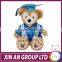 Custom high quality brown plush graduation teddy bear