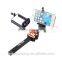 2015 Wholesale Mini cartoon Cable take pole Selfie Stick Wired Monopod Selfie Stick