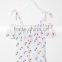 spaghetti strap lotus leaf ornament women blouse printed women blouse OEM service