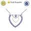 2015 new design fashionbale custom handmade heart shape alloy necklace