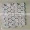 Timber White Hexagon Marble Mosaic Tiles on huge quantity supply