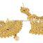 Indian Traditional Antique Gold Plated Long Earrings For Women