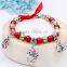 Wholesale fashion cute beaded Christmas charm bracelet/