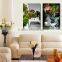 Latest design hot sale beautiful red flower oil house painting