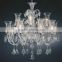 home hotel decor modern chandelier pendant light white murano crystal glass chandelier made in china with CE/UL certification