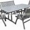 Meranti Outdoor / Garden Furniture Set - Table + chair & bench