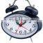 oval shape metal case mechanical alarm clock mechanism, desktop clock, Bedside clock