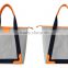 Alibaba china Factory price recyclable 10oz cotton canvas tote bag for shopping with colored handle