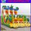Popular pink color inflatable dry slide for kids