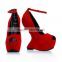 Fashion 15 cm high heel wedges women peep toe shoes large size