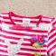 4-8y (H4650) Girls New Dresses Striped Neat Summer Children Clothes Hot Girls Dresses Rabbit Applique Frocks Children