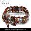 2016 Handmade ancient copper zinc alloy braided leather bracelet jewelry