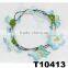 beatuiful flower crown braided leather elastic flower headband crown