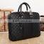 Factory price briefcase men's woven briefcase PU leather bag with tote